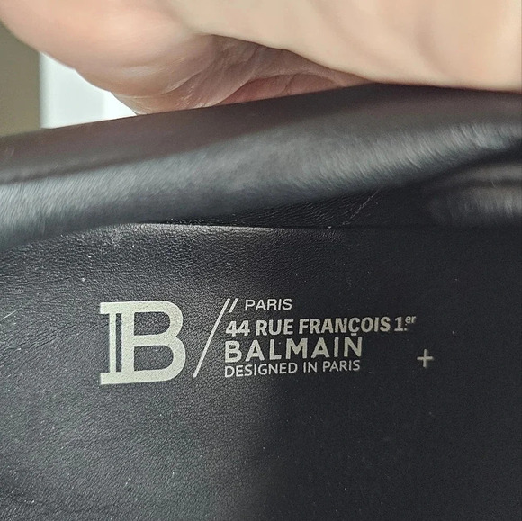 BALMAIN Authentic Black Geniune Leather Classic Men's Shoes Sneakers size 11 - Picture 5 of 9